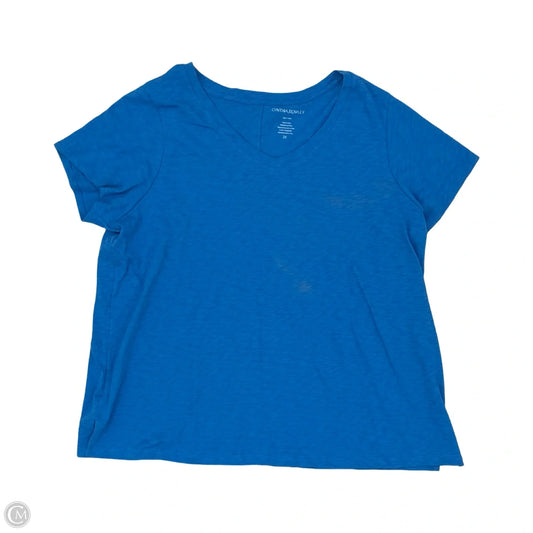 Top Short Sleeve By Cynthia Rowley In Blue, Size: 2x