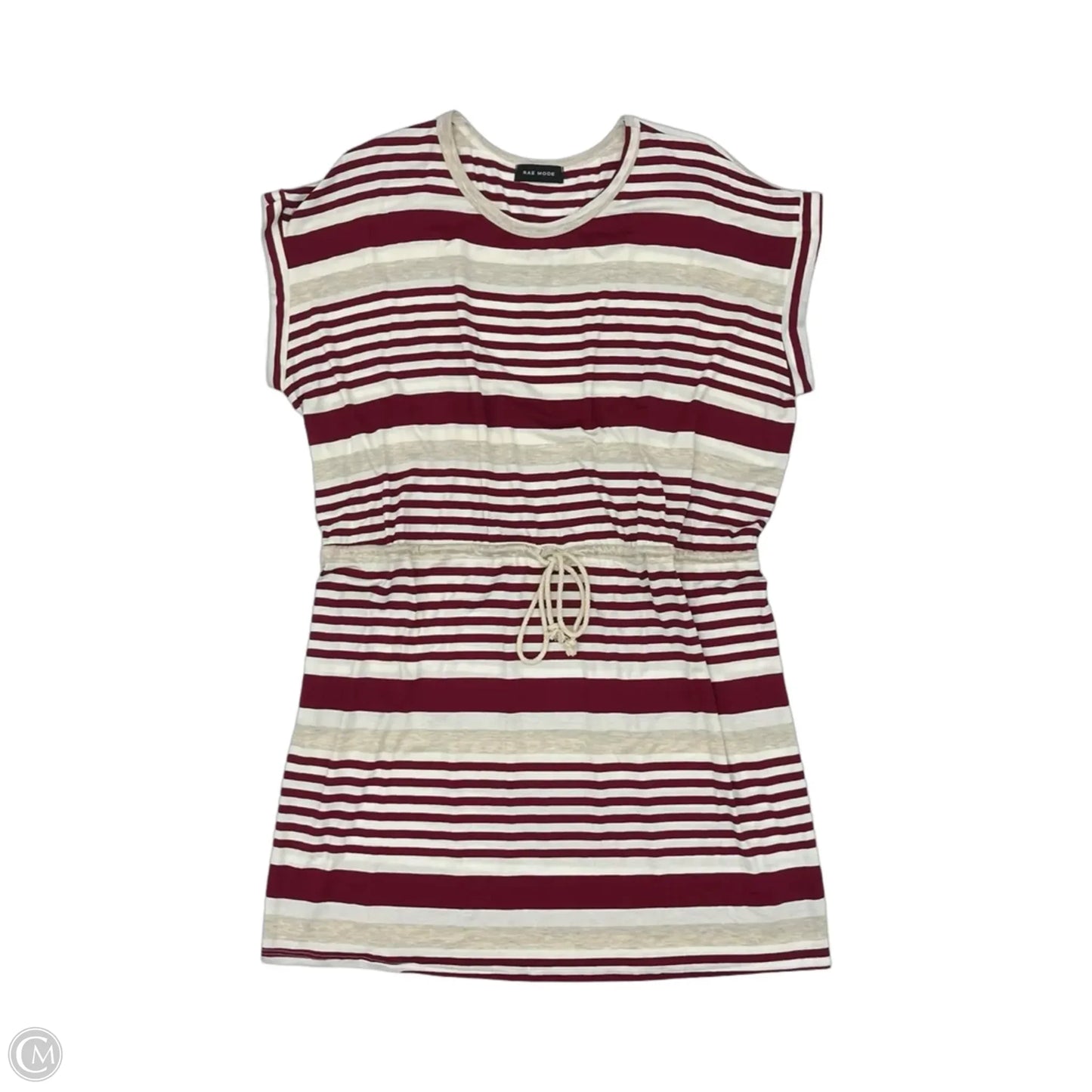 Dress Casual Short By Rae Mode In Cream & Red, Size: 3x