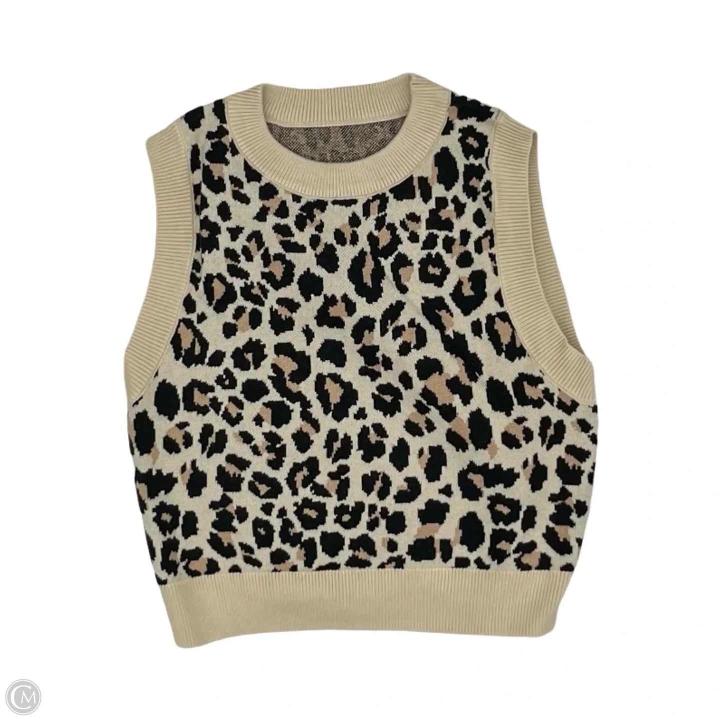 Top Sleeveless By Shein In Zebra Print, Size: S
