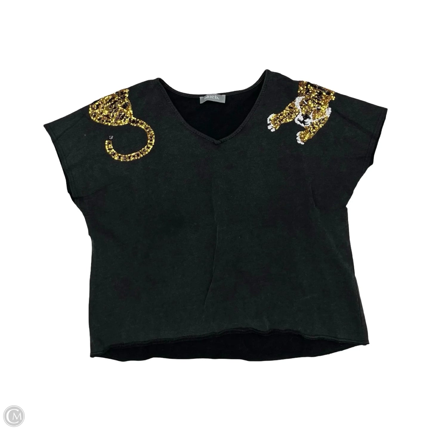 Top Short Sleeve By Blue B In Grey, Size: L