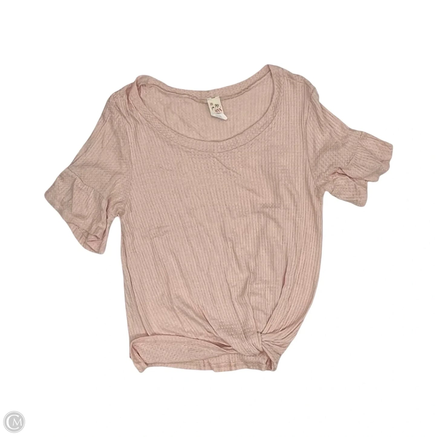 Top Short Sleeve By 7th Ray In Pink, Size: M