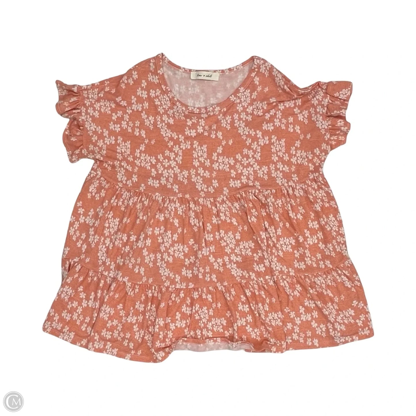 Top Short Sleeve By Clothes Mentor In Peach, Size: M