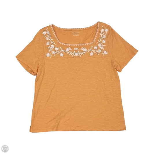 Top Short Sleeve By Talbots In Orange, Size: Xl