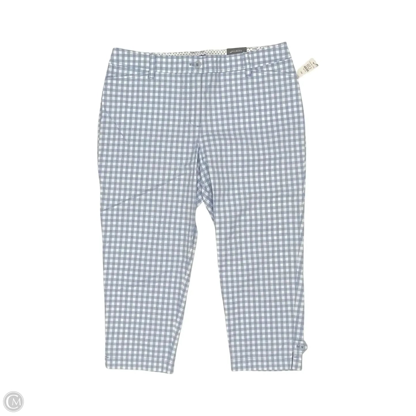 Pants Cropped By Talbots In Blue & White, Size: 14p
