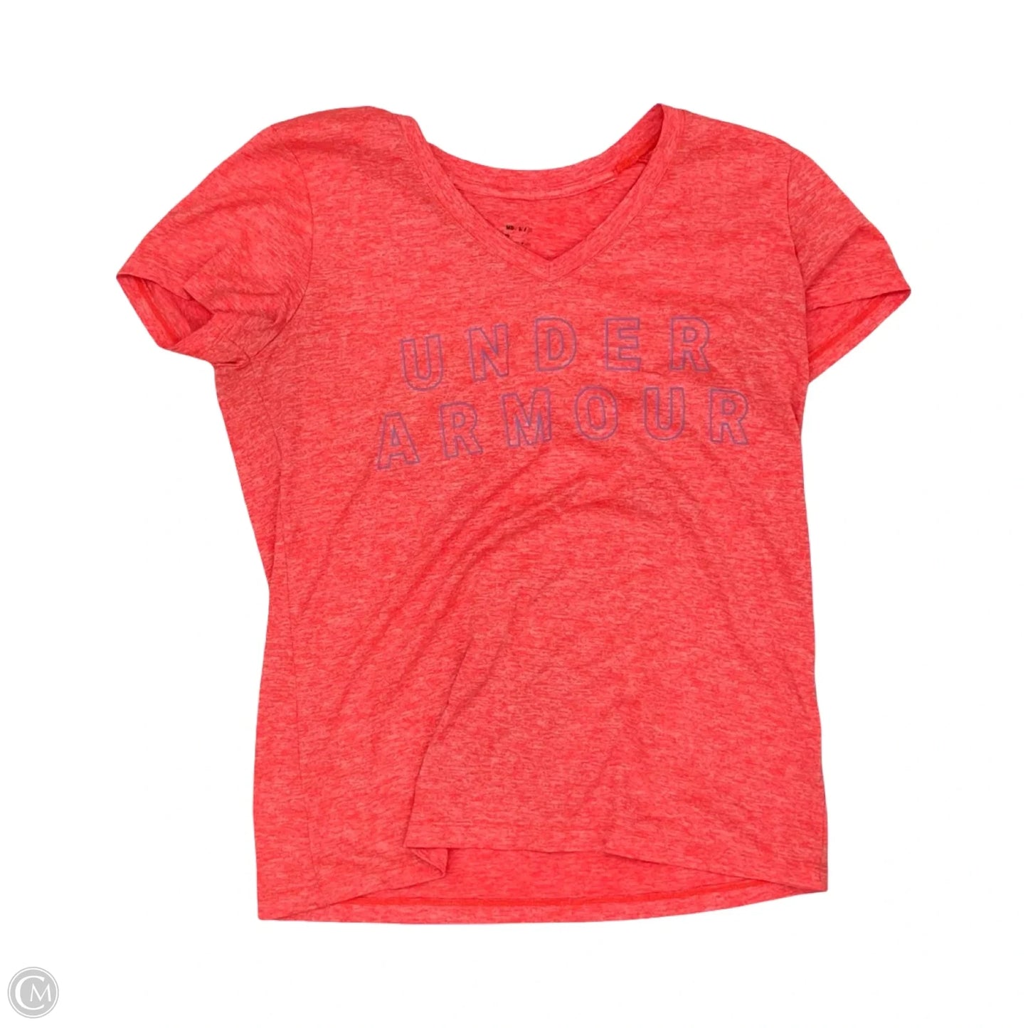 Athletic Top Short Sleeve By Under Armour In Orange, Size: M