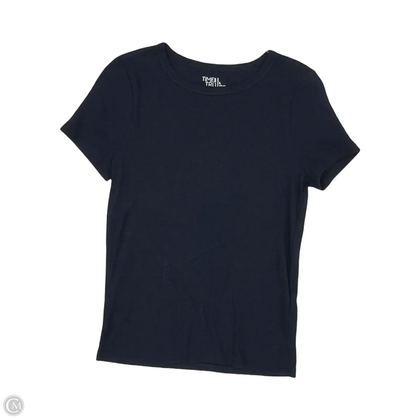 Top Short Sleeve Basic By Time And Tru In Navy, Size: L