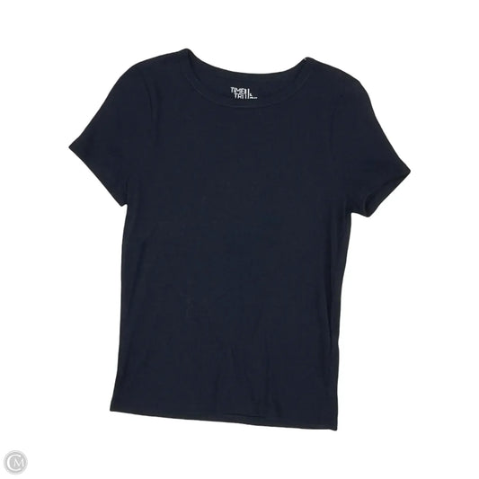 Top Short Sleeve Basic By Time And Tru In Navy, Size: L