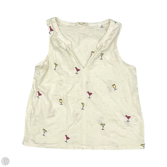 Top Sleeveless By Lucky Brand In Cream, Size: M