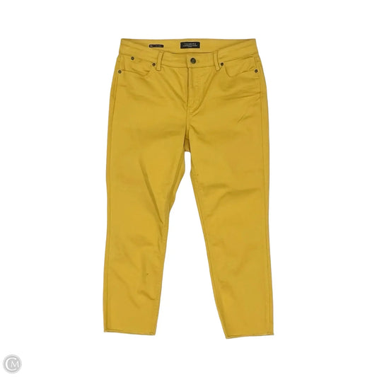 Jeans Straight By Talbots In Yellow Denim, Size: 10p