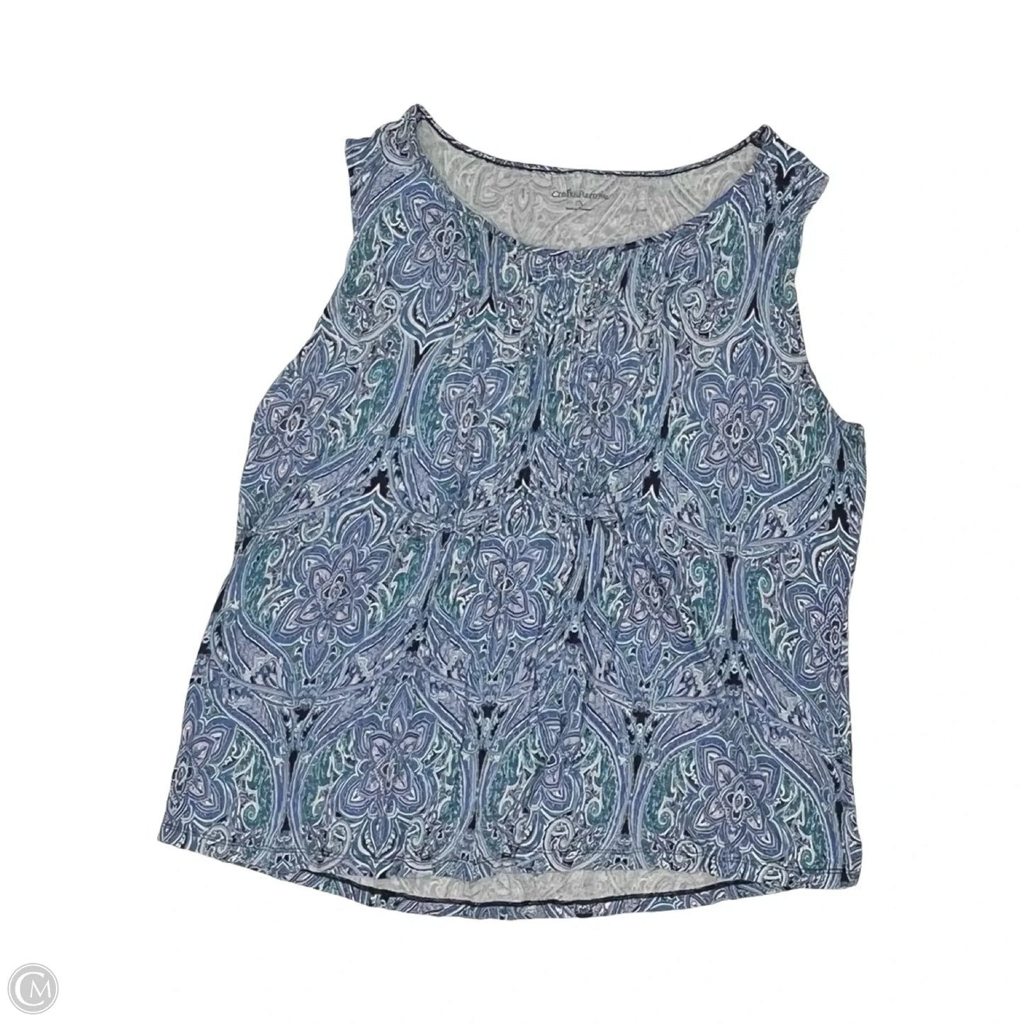 Top Sleeveless By Croft And Barrow In Blue & Purple, Size: 2x