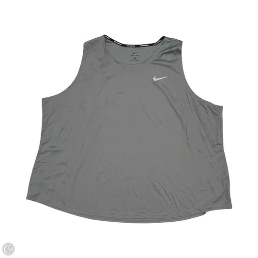 Athletic Tank Top By Nike Apparel In Grey, Size: 3x