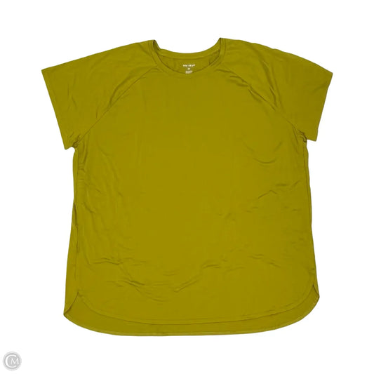 Athletic Top Short Sleeve By Tek Gear In Chartreuse, Size: 3x