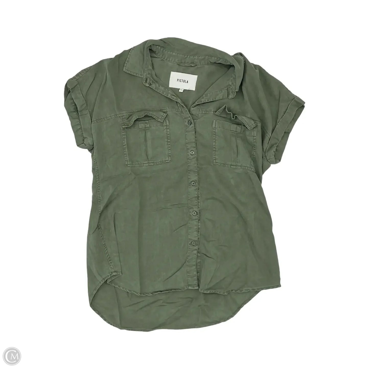 Blouse Short Sleeve By Pistola In Green, Size: M