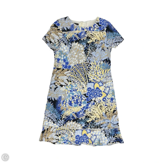 Dress Party Short By Talbots In Blue & Yellow, Size: 10