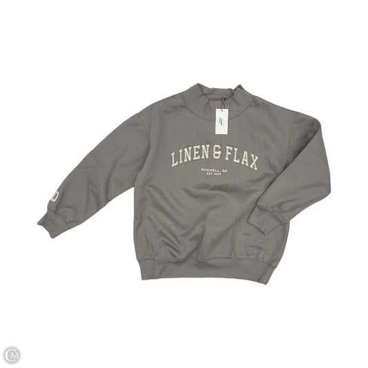 Sweatshirt Collar By Cmb In Grey, Size: M