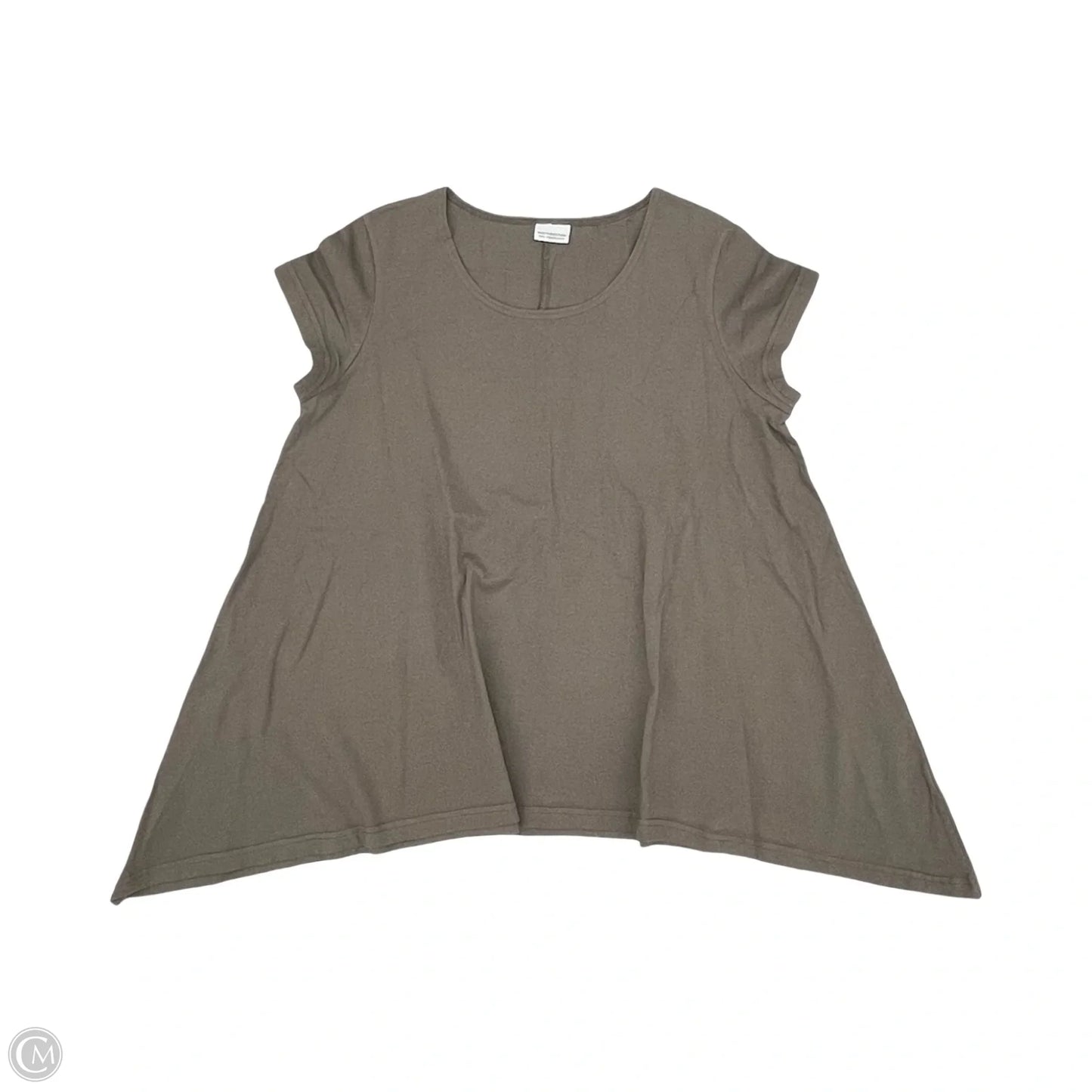 Top Short Sleeve By Cmb In Brown, Size: L