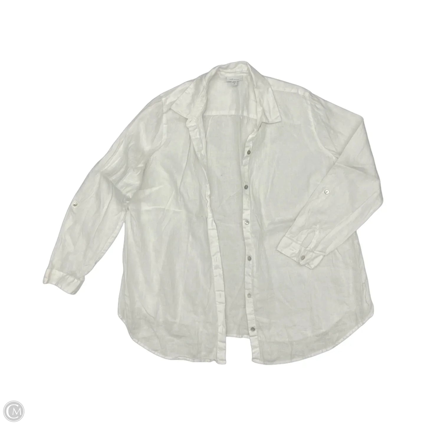 Blouse Long Sleeve By J. Jill In White, Size: Xl