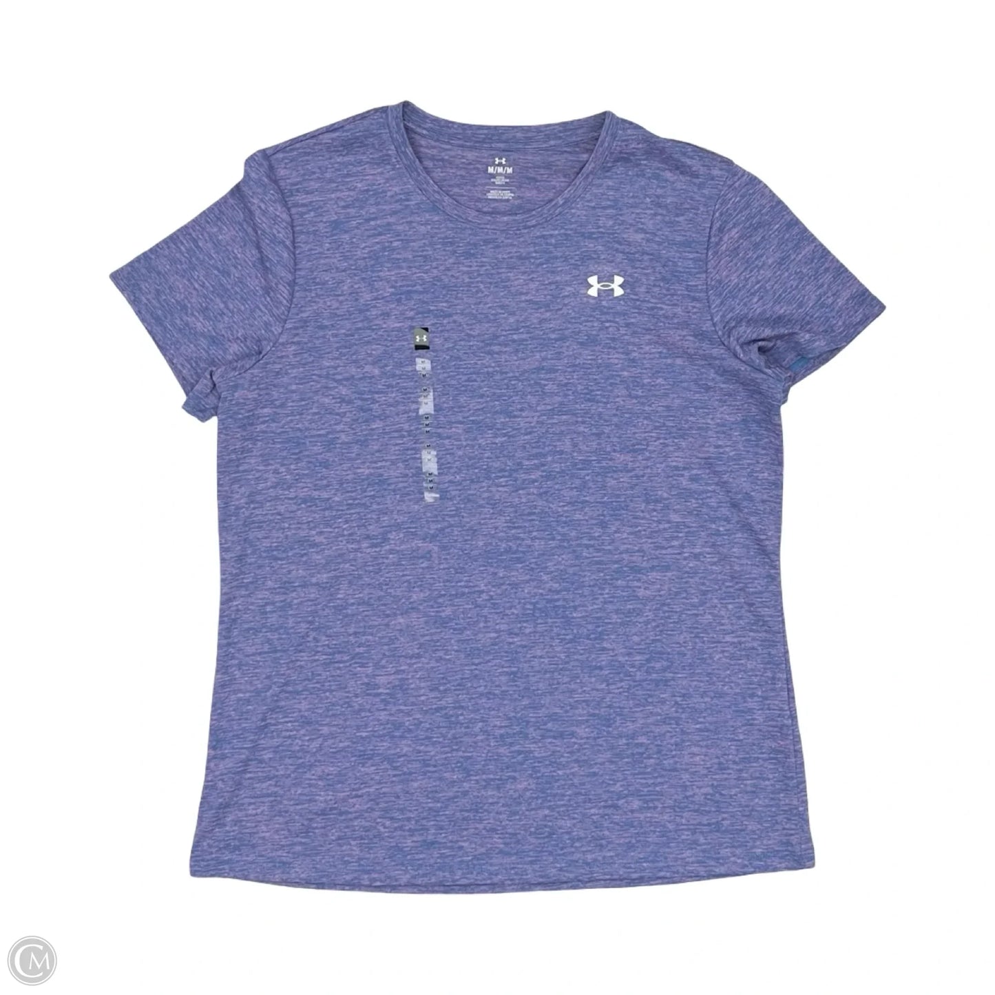 Athletic Top Short Sleeve By Under Armour In Pink & Purple, Size: M