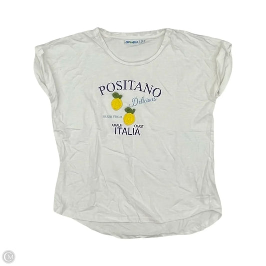 Top Short Sleeve By Clothes Mentor In White, Size: Xl