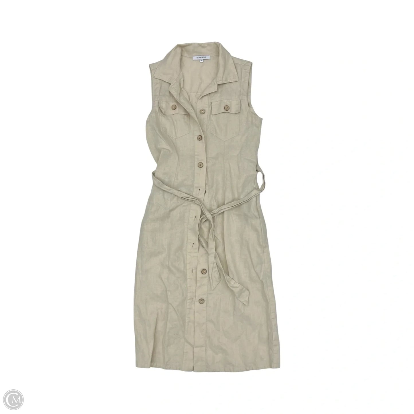 Dress Party Midi By Olivaceous In Tan, Size: M