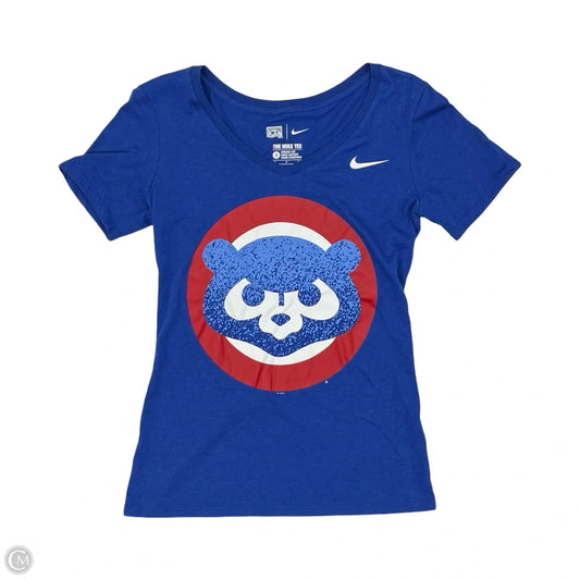 Athletic Top Short Sleeve By Nike Apparel In Blue, Size: S