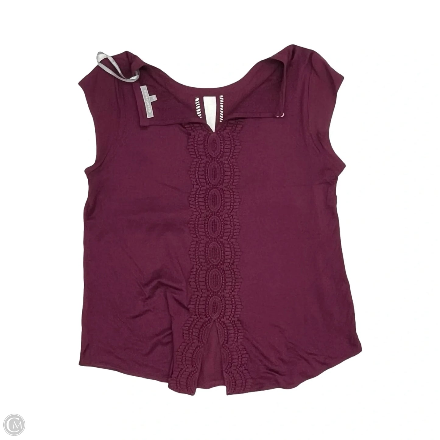 Blouse Short Sleeve By Daniel Rainn In Purple, Size: L