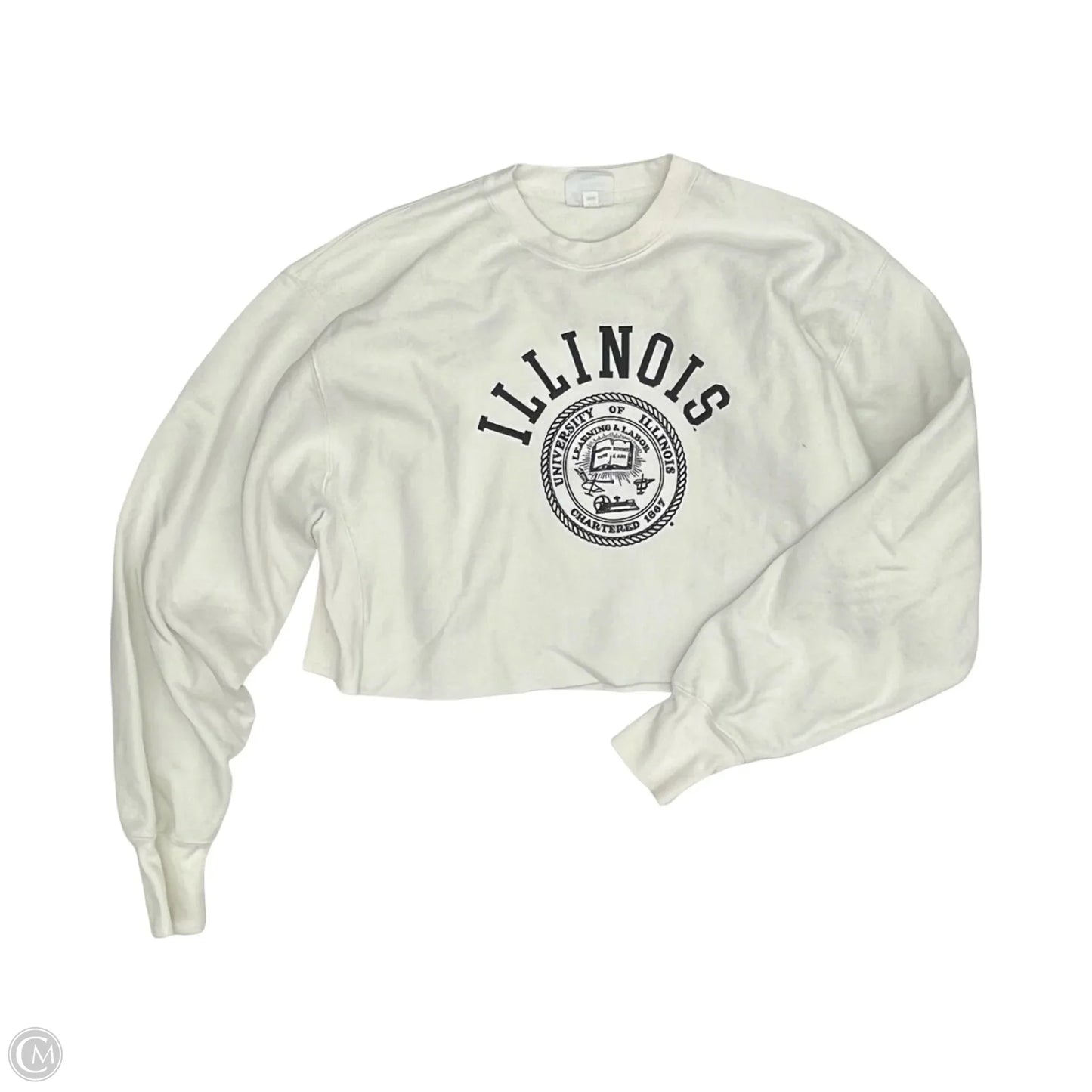 Athletic Sweatshirt Crewneck By Champion In White, Size: Xl