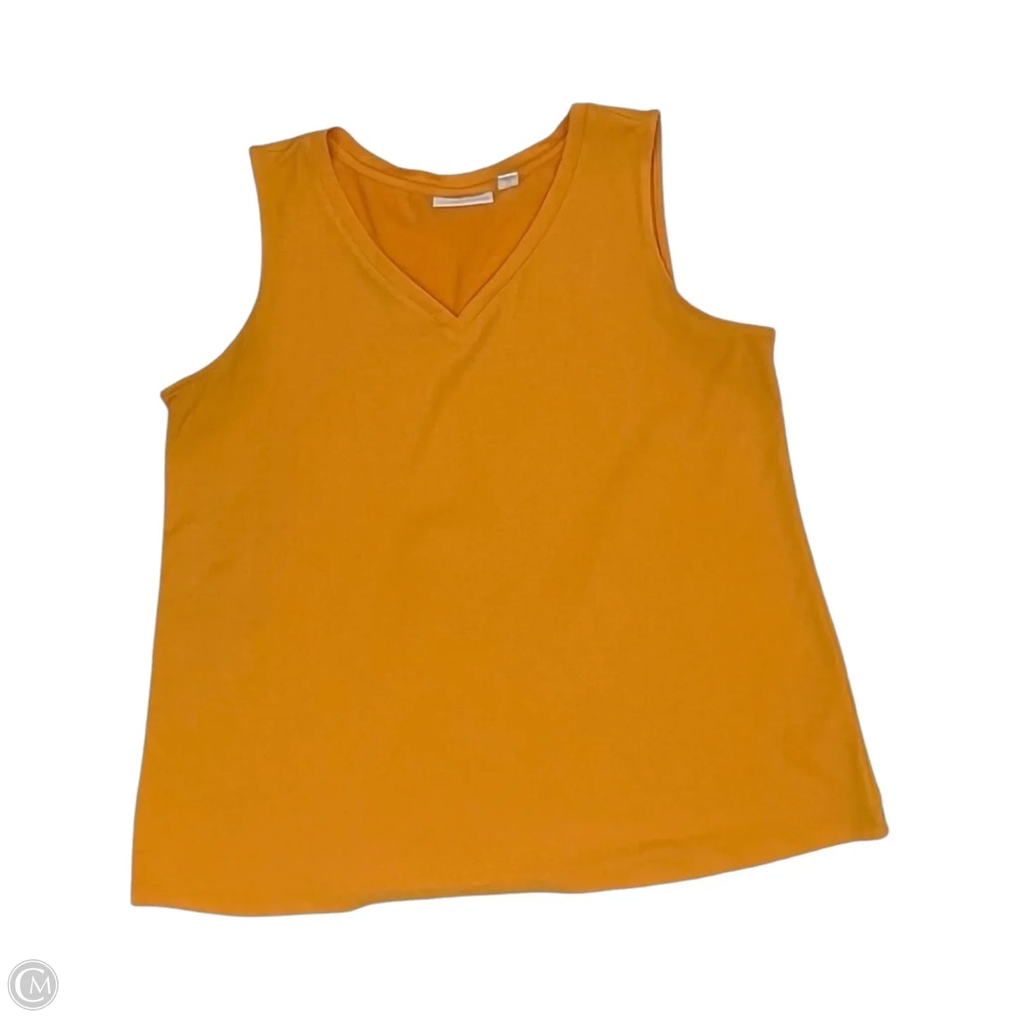 Blouse Sleeveless By Susan Graver In Orange, Size: L