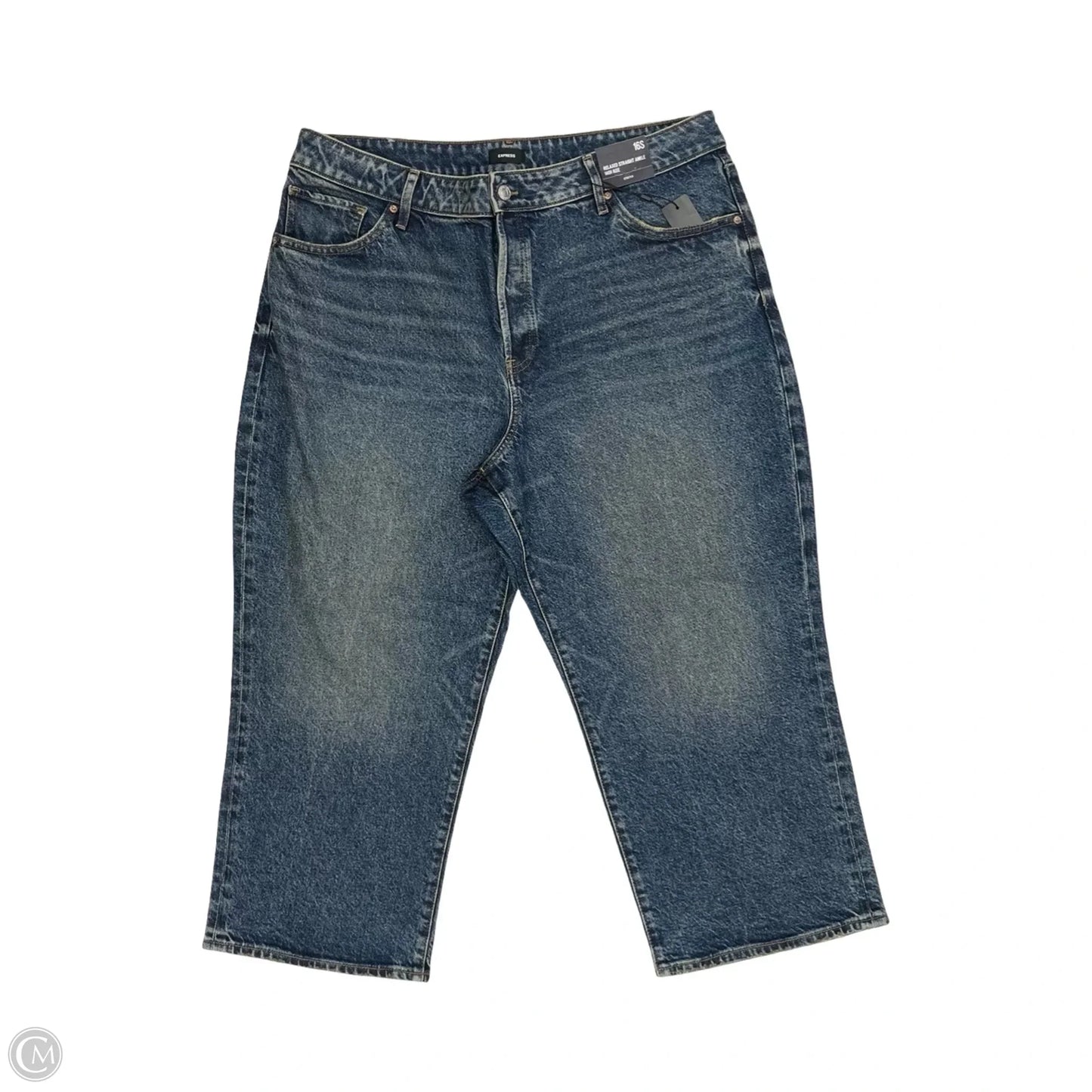 Jeans Boyfriend By Express In Blue Denim, Size: 16