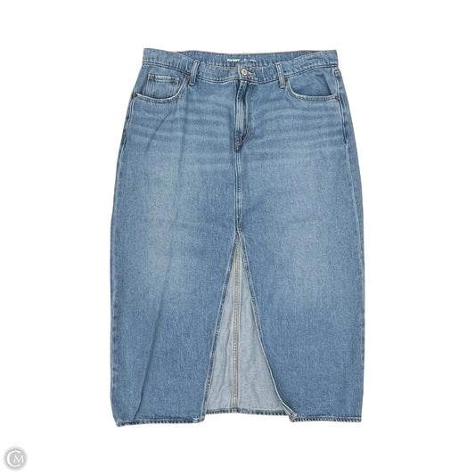 Skirt Maxi By Old Navy In Blue Denim, Size: 16