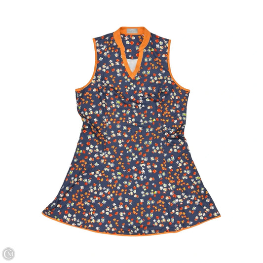 Athletic Dress By Callaway In Grey & Orange, Size: L