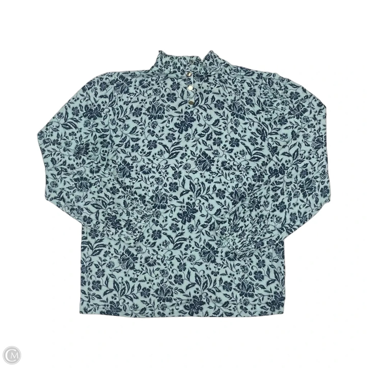 Top Long Sleeve By Ann Taylor In Aqua, Size: L