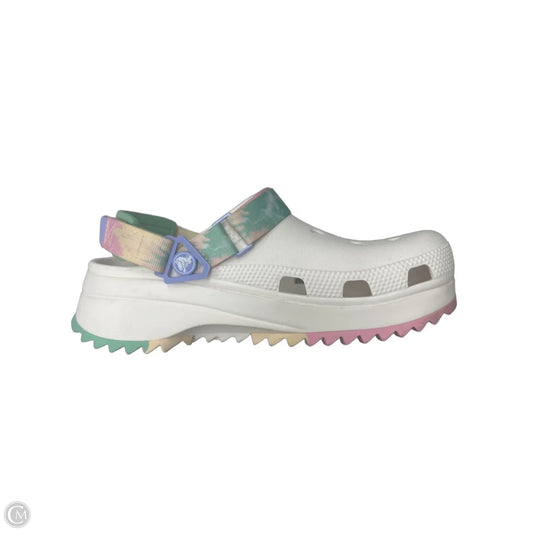 Sandals Heels Platform By Crocs In White, Size: 9