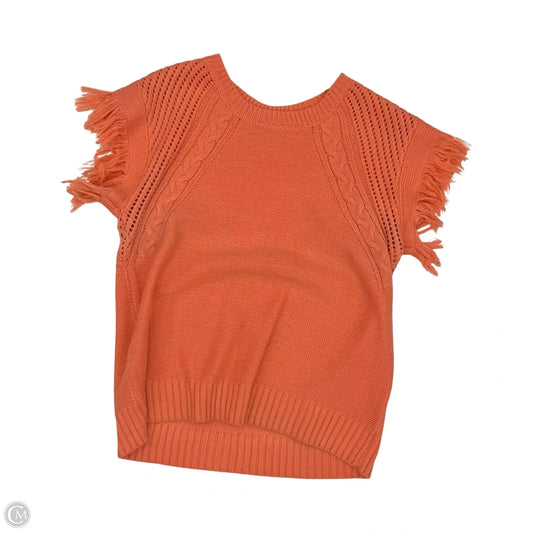 Sweater Short Sleeve By Andthewhy In Orange, Size: M
