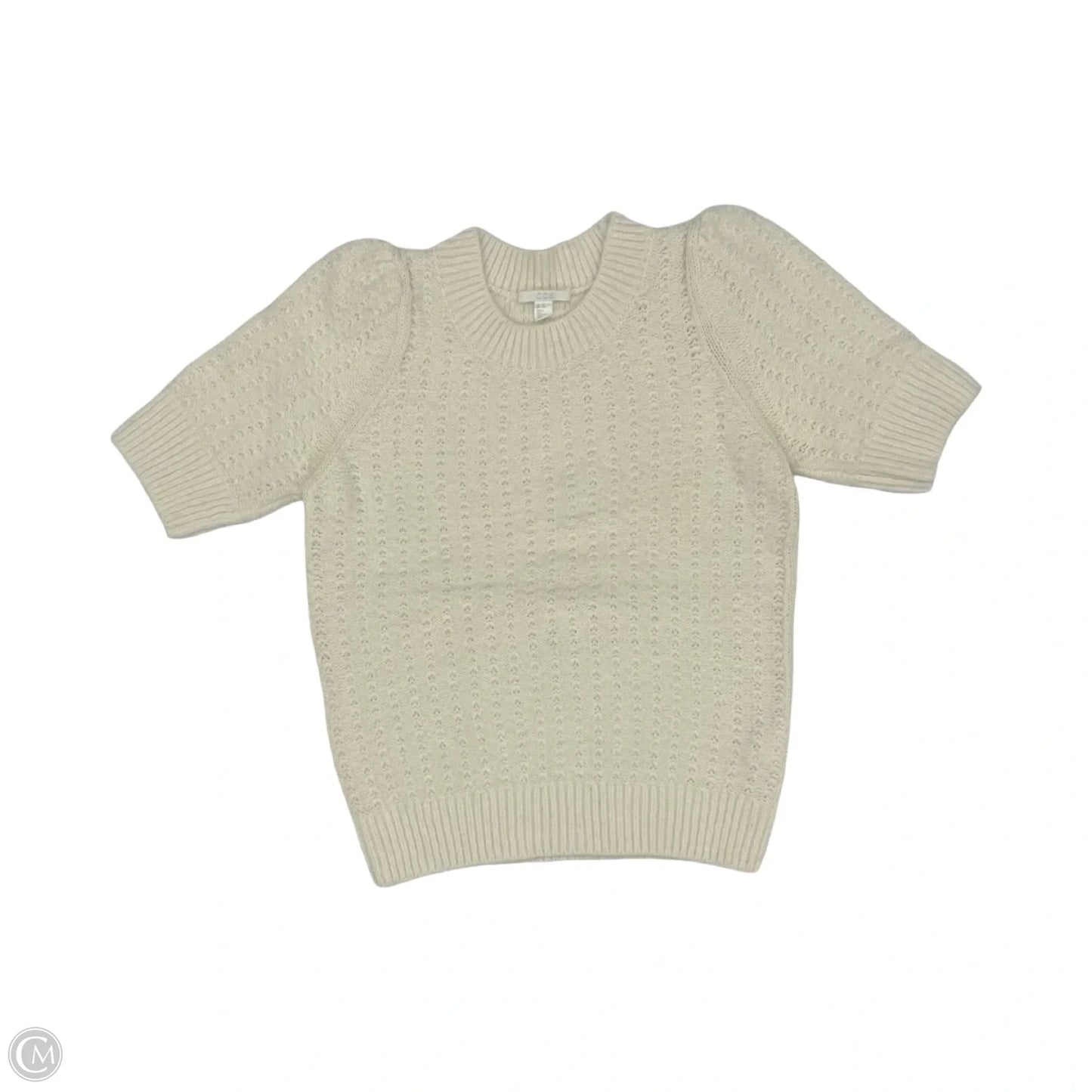 Sweater Short Sleeve By Cos In Cream, Size: Xs