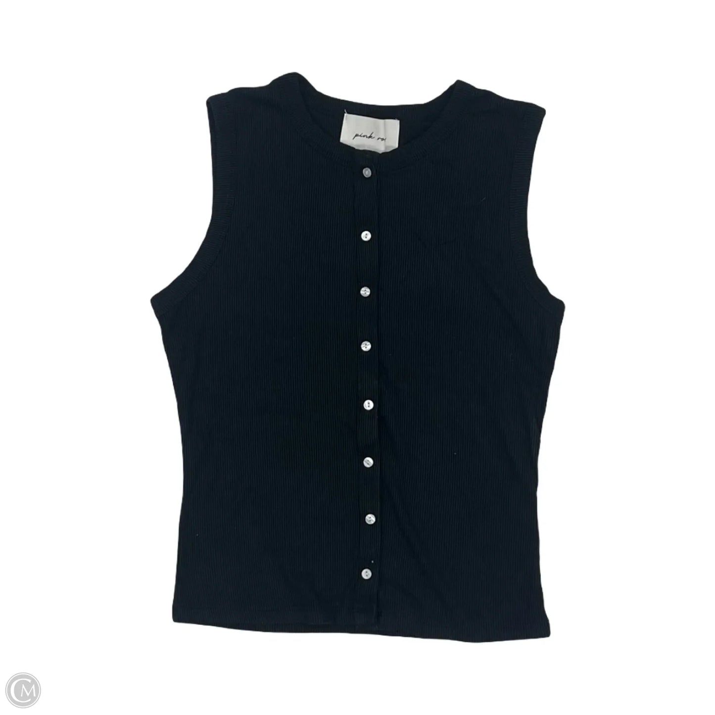 Top Sleeveless By Pink Rose In Black, Size: S
