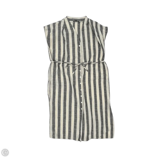 Dress Casual Midi By Grade & Gather In Cream & Grey, Size: S
