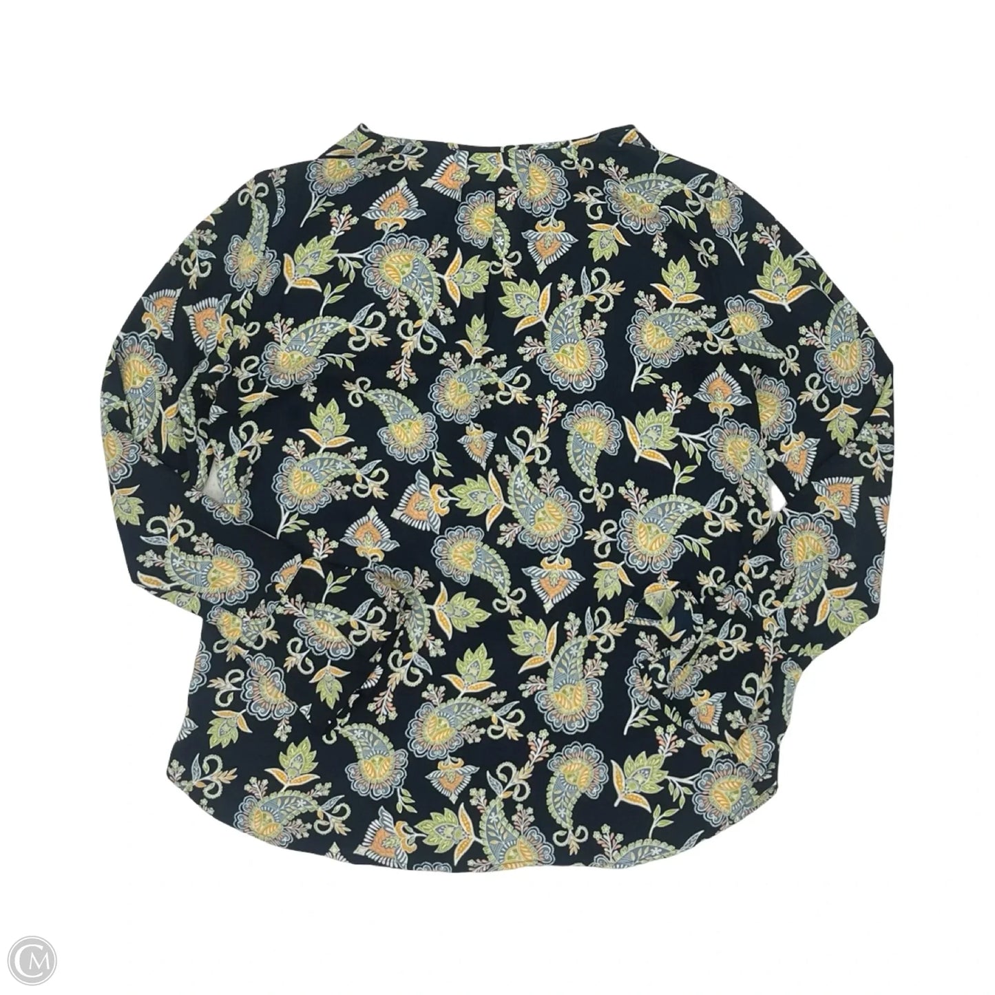 Blouse Long Sleeve By Loft In Navy, Size: S