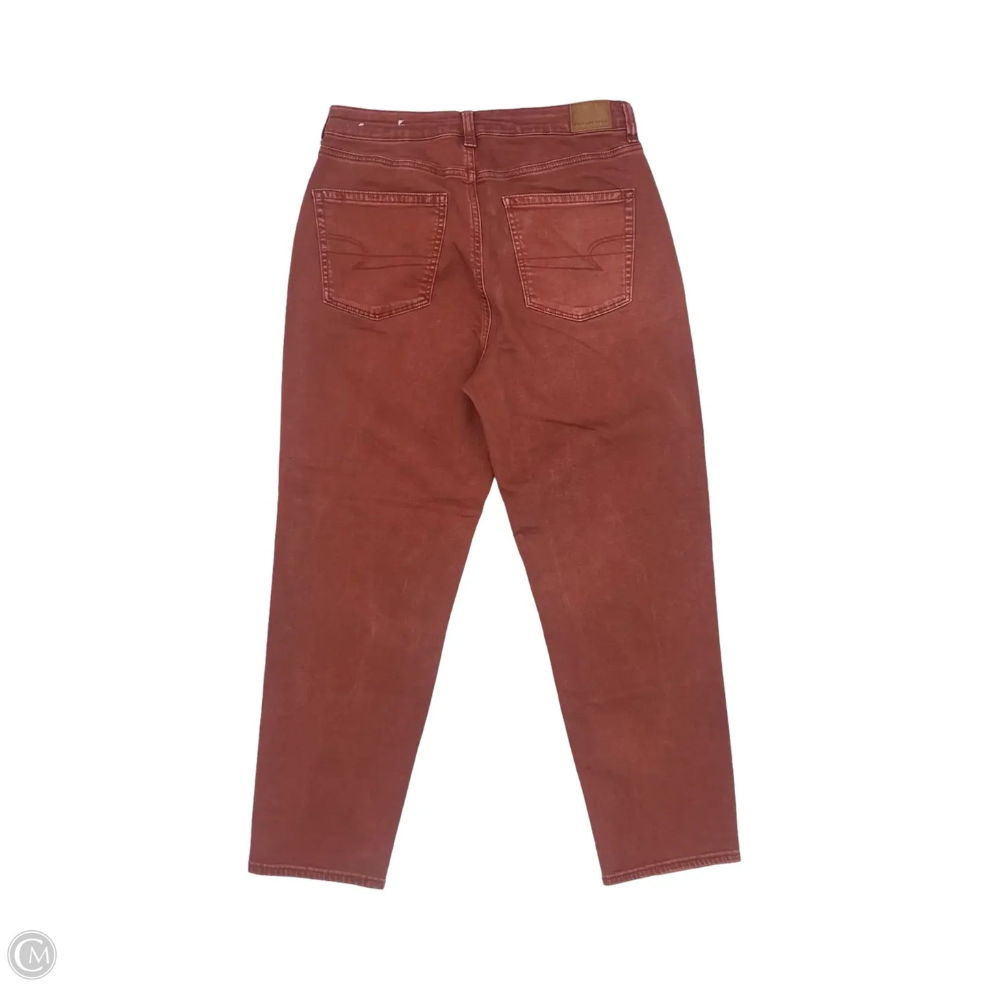Jeans Straight By American Eagle In Red Denim, Size: 12