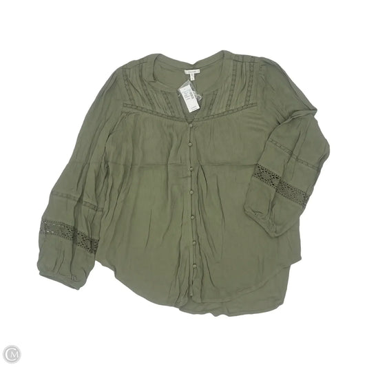 Blouse Long Sleeve By Maurices In Green, Size: L