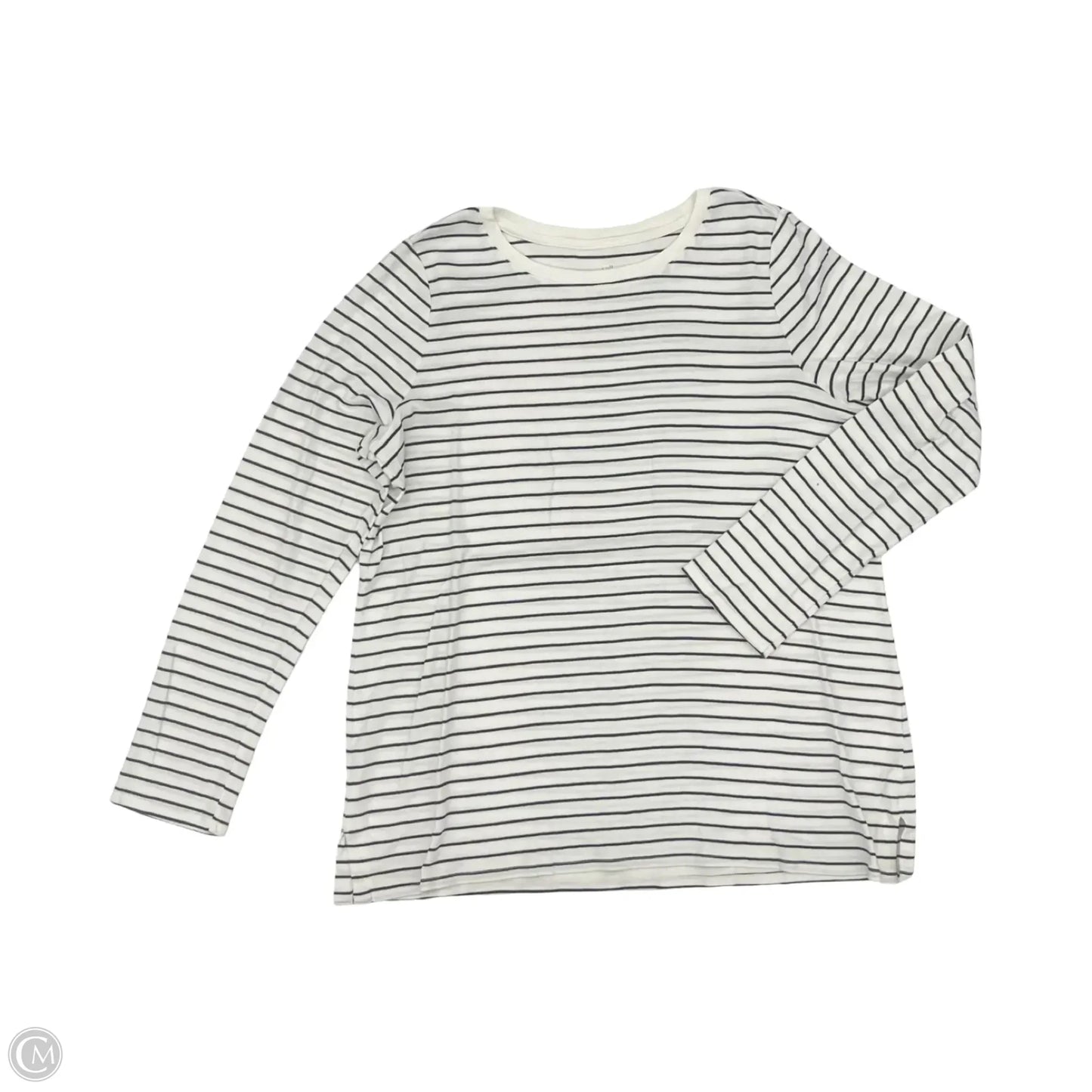 Top Long Sleeve By J. Jill In Black & White, Size: L