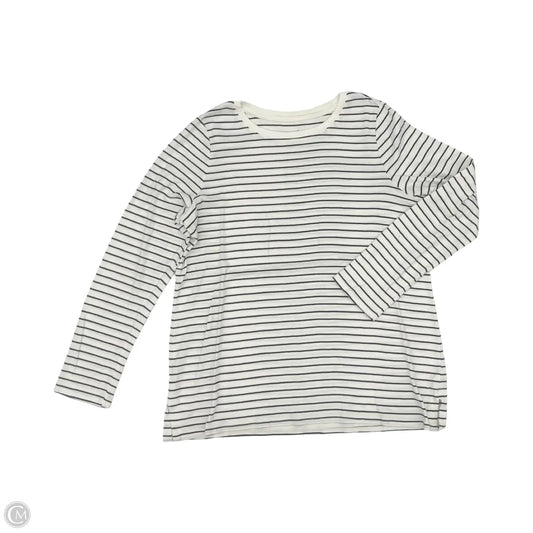 Top Long Sleeve By J. Jill In Black & White, Size: L