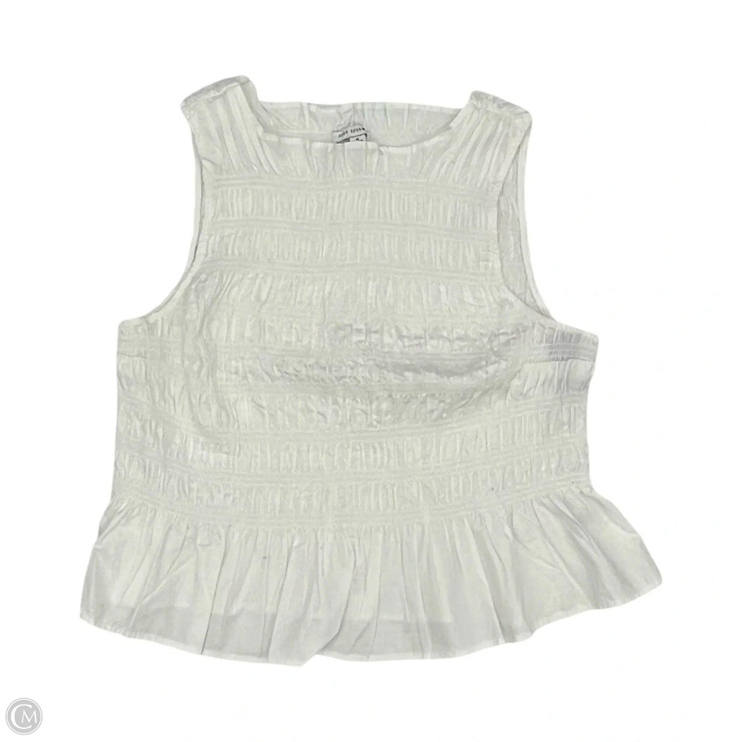 Blouse Sleeveless By Free Assembly In White, Size: Xl