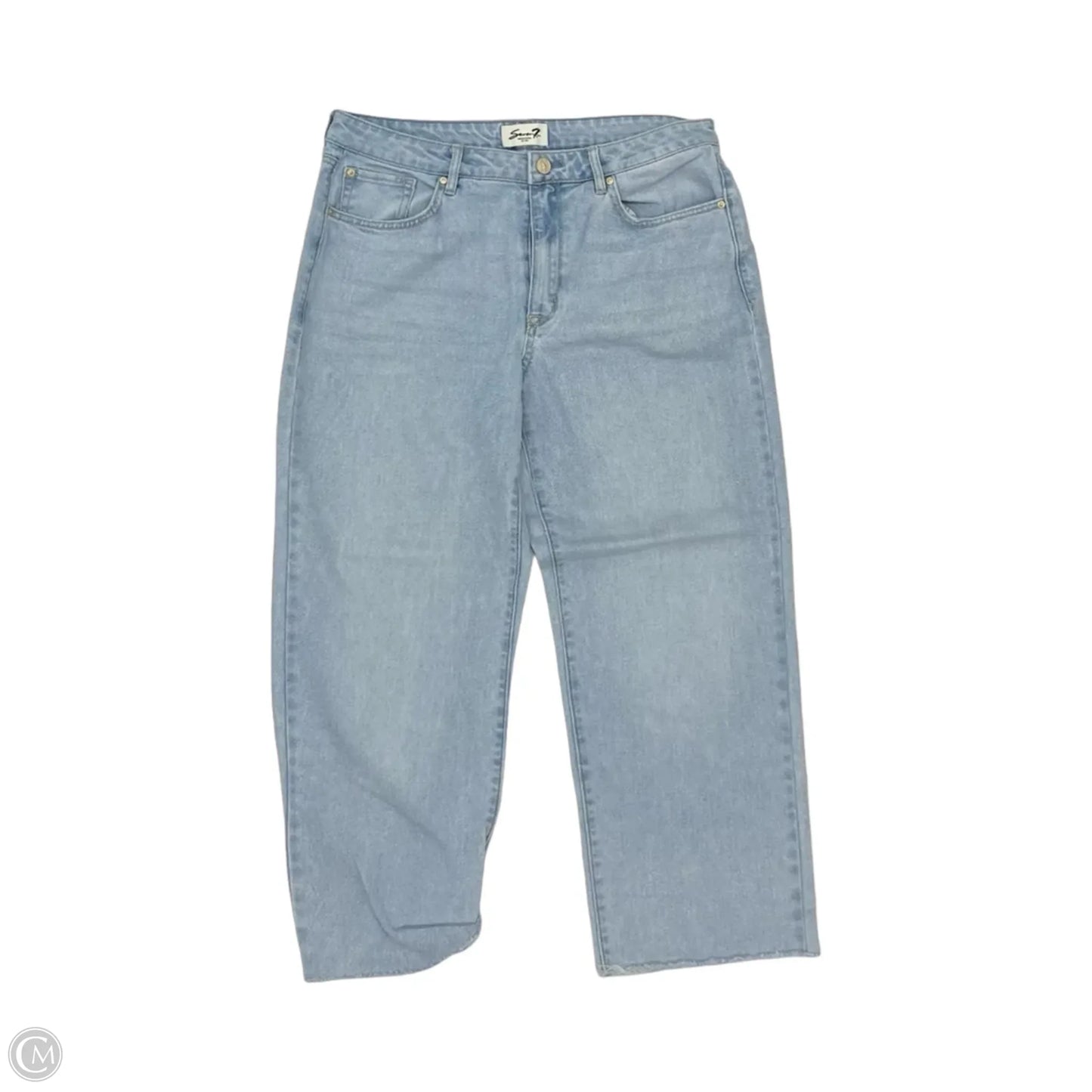 Jeans Straight By Seven 7 In Blue Denim, Size: 10