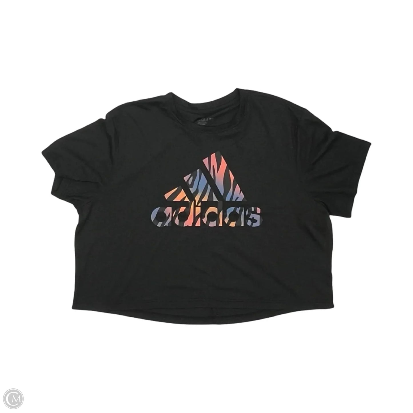 Athletic Top Short Sleeve By Adidas In Black, Size: Xl