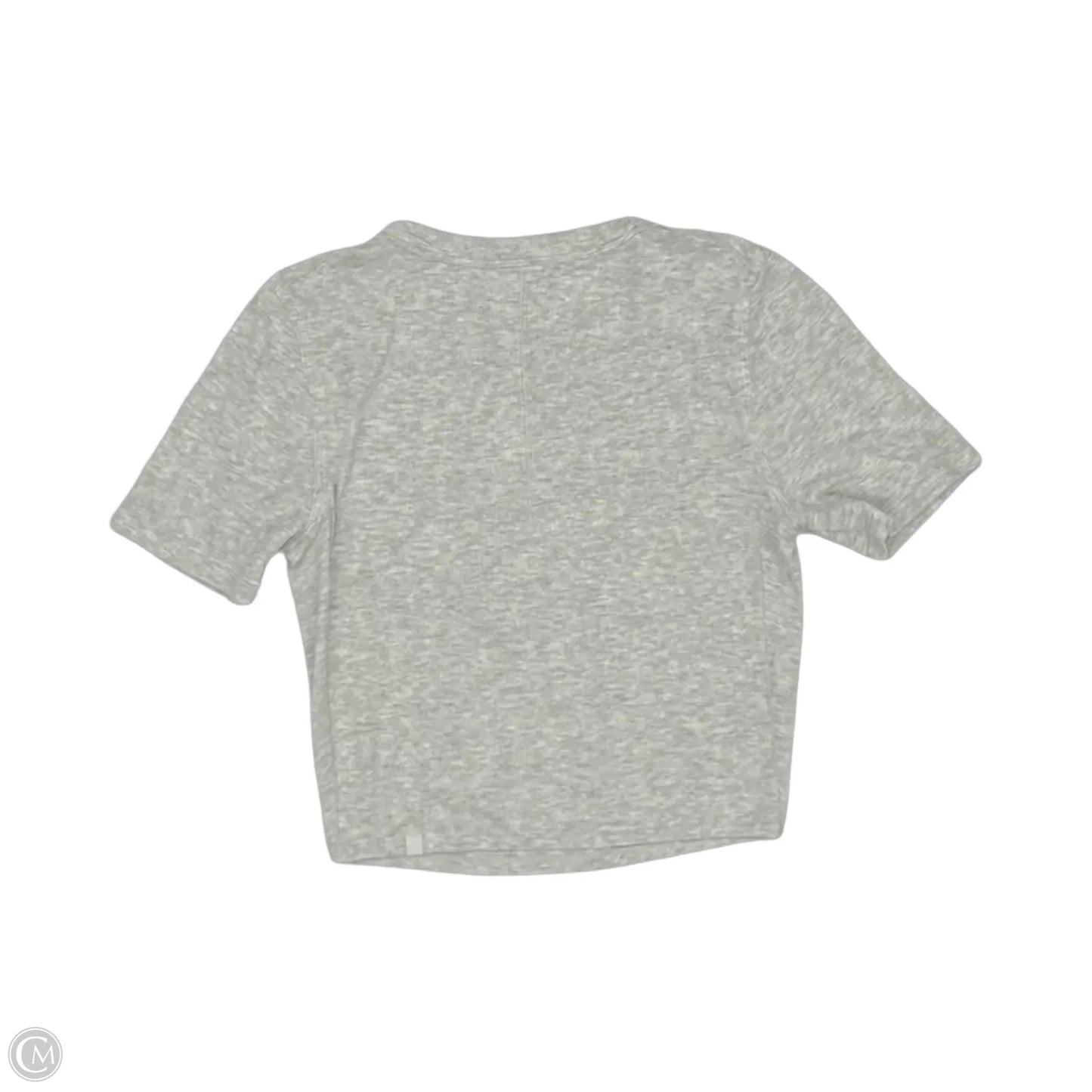 Athletic Top Short Sleeve By Lululemon In Grey, Size: Xs