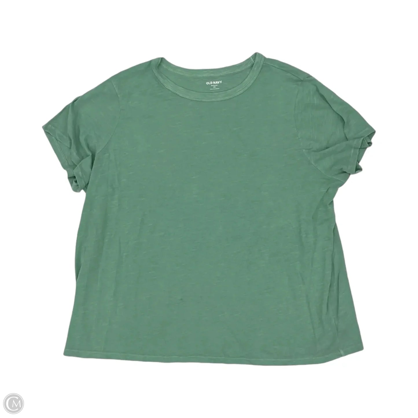 Top Short Sleeve Basic By Old Navy In Green, Size: Xxl