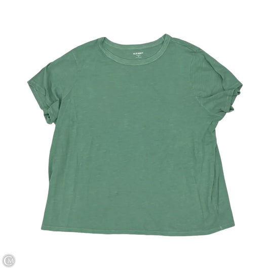 Top Short Sleeve Basic By Old Navy In Green, Size: Xxl