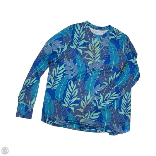 Athletic Top Long Sleeve Crewneck By Realtree In Blue & Green, Size: Xl