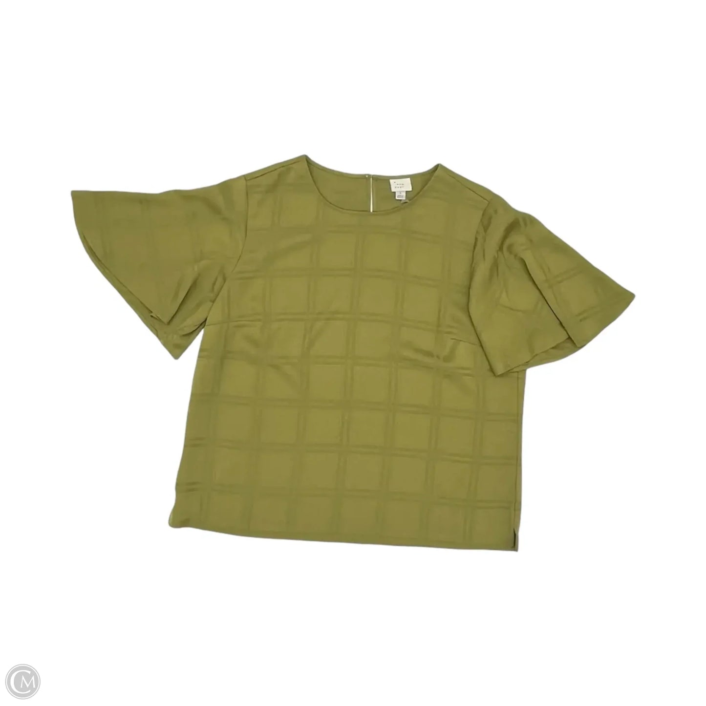 Blouse Short Sleeve By A New Day In Green, Size: L